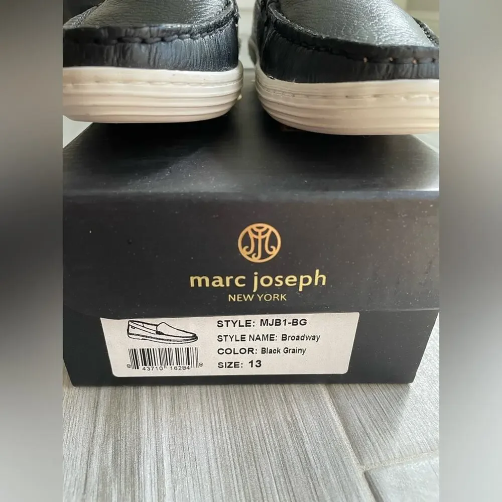 MARC JOSEPH NY Kids' Leather Comfort Slip Moccasin Venetian Loafer - size 13